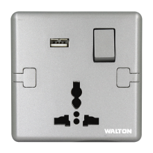 W13PSUSB Metallic Silver (3 pin USB Socket)